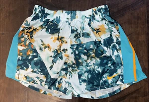 Nike Size XL 18-20 Girls Blue Athletic DriFit Lined Running Track Shorts - Picture 1 of 4