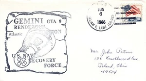 GEMINI 9 NAVY RECOVERY FORCE,  USS WILLIAM C LAWE DD-763 1966 FDC12402 - Picture 1 of 1