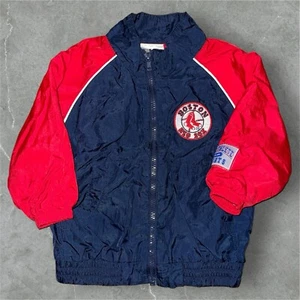 Boston Red Sox Logo Zipper Windbreaker Kids Youth 6/9 Months Athletic  - Picture 1 of 6