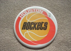 VINTAGE 1972/1973 - 1994/1995 HOUSTON ROCKETS ☆RARE☆ 6" NBA PIN BUTTON - Bild 1 von 1