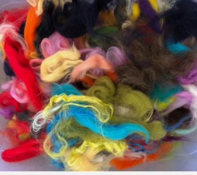 Wool Roving Color Sampler Wool Felting Wool mix Roving Bag 12 oz  projects new - Image 1 of 4