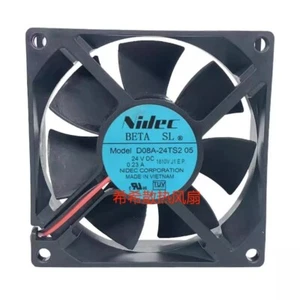 NIDEC D08A-24TS2 05 DC24V 0.23A 80*80*25MM 2-Wire Inverter Cooling Fan - Picture 1 of 2