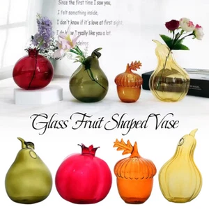 Fruit Shaped Glass Vase Aromatherapy Bottle Vase Home Decoration Flower Vase 1x - Picture 1 of 16