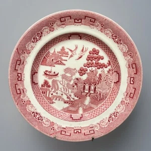Johnson Bros England Pink/Red "Willow" Salad Plate 8.75" - Picture 1 of 9