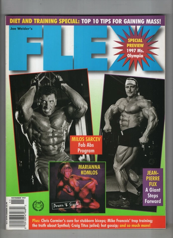 Flex Magazine Milos Sarcev Jean Pierre Fux November 1997 040522RNON - Image 1 of 1