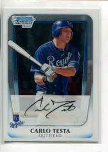 2011 Bowman Chrome Prospect Carlo Testa BCP9 Kansas City Royals