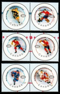 NHL ALL-STARS-1 = HOCKEY = set of 3 Pairs fro Minisheet Canada 2000 #1838a-f MNH - Bild 1 von 1