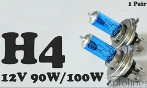 H4 100W / 90W 12V Xenon White 6000k Halogen Car Head Light Globes Bulbs Lamp LED - Picture 1 of 8