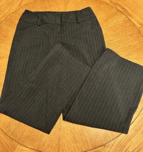 Sharagano Size 10 Black Pin Stripe Slacks Wide Leg Tall 31” inseam Pants Stretch - Picture 1 of 7