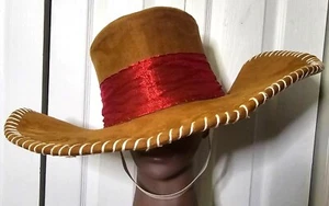 Handmade Western Cowboy Hat Soft Sueded Mexican Sombrero Costume Halloween Adult - Picture 1 of 7