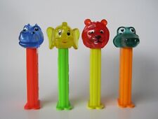 New ListingVtg~4 Pez Dispenser~Kooky Zoo~Lion~Hippo~Elephant~A lligator~Colored~Crystal~1 996
