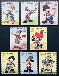 SELLO DE SAN VINCENT MUNDO LONDRES '90 SELLOS DE DISNEY MNH UNIFORMES MILITARES BRITÁNICOS - Imagen 1 de 1