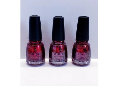 3xChina Glaze Nail Polish Lacquer RUBY PUMPS 0.5oz - 70577 Holiday Color(3pcs) - Image 1 of 2