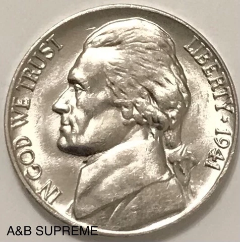 1941 Jefferson Nickel Gem Bu Uncirculated Cover