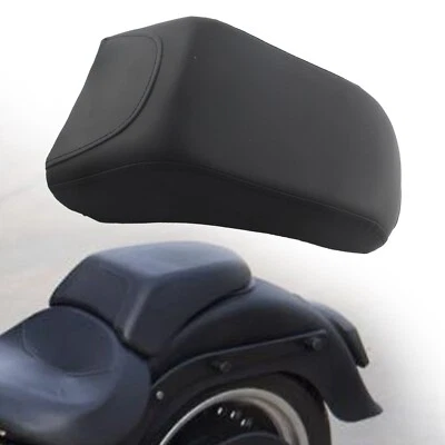 Asiento de pasajero trasero Pillón para Harley Davidson FLSTF FatBoy 2008-2014 negro Foto 1 de 4