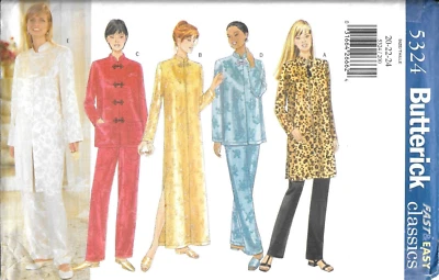 Uncut Butterick Sewing Pattern 5324 Petite Tunic Caftan Top Pants Size: 20-22-24 - Image 1 of 2