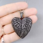 Wing heart necklace angel wing stainless steel pendant necklace