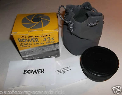 Bower Digital Super Wide Macro .45x Lens With Carrying Case Very Good Condition  - Image 1 of 4