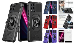 For T-Mobile REVVL 6 Pro 5G TMAF035G Robotic Hybrid Case Cover + Tempered Glass - Picture 1 of 6