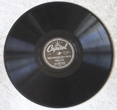 Freddie Slack & Ella Mae Morse – Your Conscience Tells You So / Pig Foot Pete 78 - Image 1 of 2