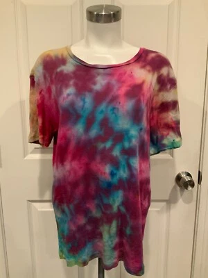 Camiseta The Elder Statesman Multicolor Rosa y Azul Tie Dye, Talla Pequeña Foto 1 de 4
