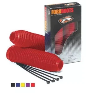 Fits HONDA XR250 XR 250 400 XR400 CRF450 CRF RED FORK BOOT GAITORS PROGRIP L - Picture 1 of 1