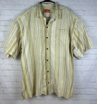Camisa de campamento hawaiana de manga corta Tommy Bahama para hombre talla 2XL XXL seda Foto 1 de 4