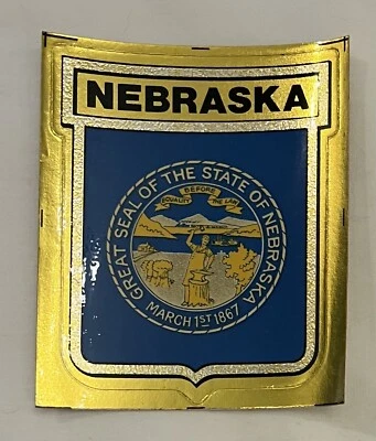 Nebraska State Flag Medallion Sticker - Image 1 of 2