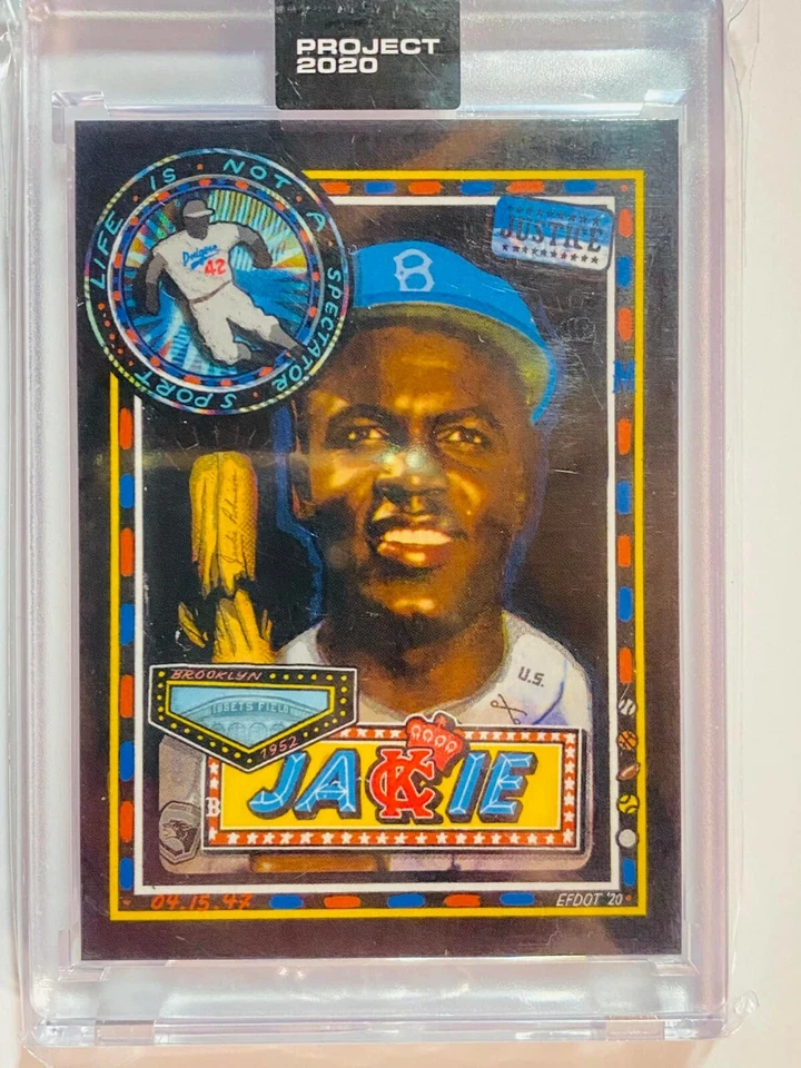  2020 Topps Project 2020 #114 Jackie Robinson PR14067 Efdot Brooklyn Dodgers - Image 1 of 1
