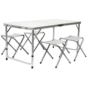 Campingtisch ca.120x60cm+4 Campinghocker Klapptisch Koffertisch Falttisch Hocker - Bild 1 von 8
