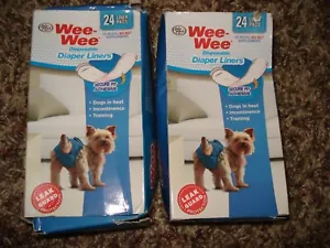 Wee Wee Disposable dog diaper liners four paws 48 liners - Picture 1 of 1