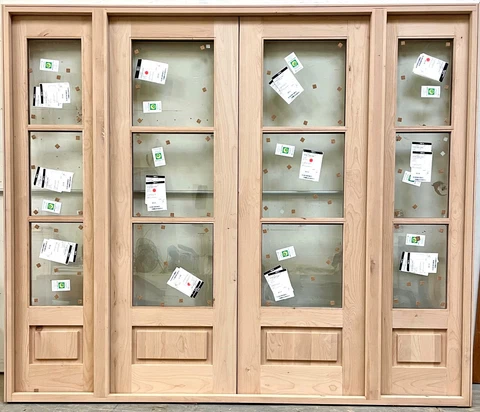 Double French door side lites solid alder or choose maple mahogany oak poplar Cover