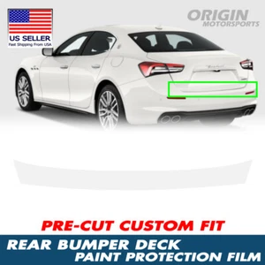 PreCut Rear Bumper Deck Paint Protection Film PPF For 2022-25 Maserati Ghibli GT - Foto 1 di 6