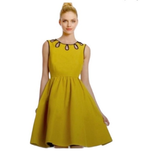 Abito donna Kate Spade New York Rainey taglia 4 tasche NUOVO Digione nero