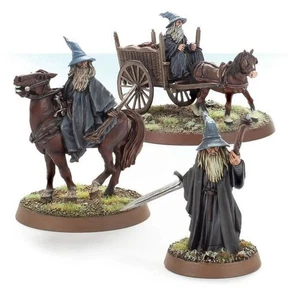 Gandalf the Grey Foot, Mounted, On Cart Hobbit Lord of Rings Games Workshop New - Picture 1 of 1
