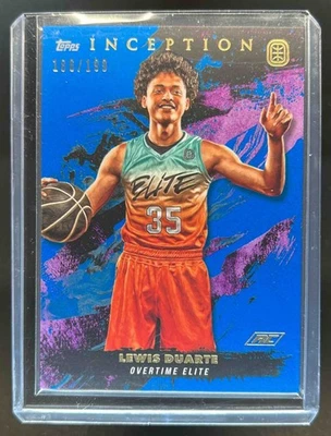 2021-22 Topps Inception OTE Lewis Duarte RC Blue Rookie #/199 - Image 1 of 2