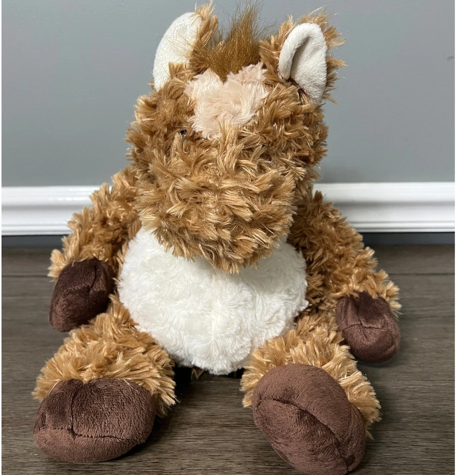 Ganz Peluche Caballo Peluche Marrón Blanco Cola de Melena Juguete Poni Foto 1 de 4