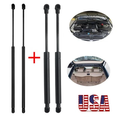 4X For BMW 535i 535xi 530xi 2006-07 Front Bonnet Hood+Trunk Tailgate Gas Struts Foto 1 de 4