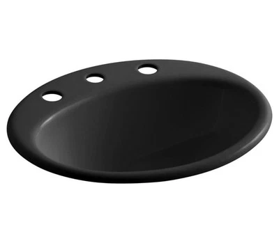 Fregadero Kohler 2905-4-7 Farmington hierro fundido auto ribeteador lavabo - negro  Foto 1 de 4