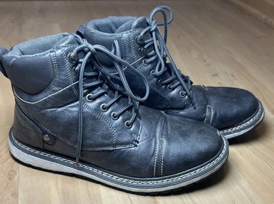 Botas sociais XRAY Footwear masculinas tamanho 7.5 cinza com cadarço sapato kimball G - Imagem 1 de 4