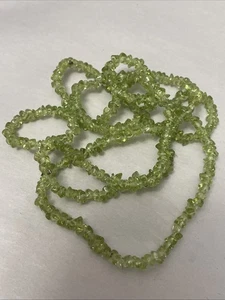 Peridot Bead Necklace 32” Long - Picture 1 of 4