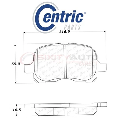 Centric C-TEK Metallic Disc Brake Pads for 2000-2002 Toyota Corolla 1.8L L4 uz - Imagem 1 de 4