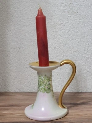 SOPORTE PARA VELAS con adornos de oro pesado (PRUSIA) Foto 1 de 4