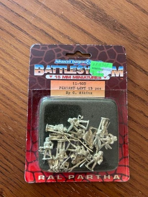 Peasant Levy 11-905 AD&D Battlesystems Ral Partha 15 mm x 13 piezas nuevo en blister Foto 1 de 2