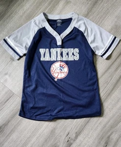 New York Yankees Pullover Jersey Größe Mädchen Large dunkelblau/grau neu ohne Etikett - Bild 1 von 8