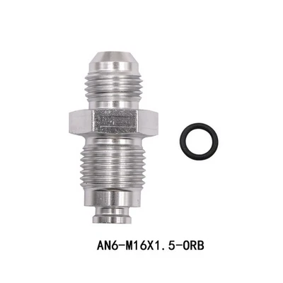 6AN Power Steering Fittings 16mm 1.5 and 18mm 1.5 for GM Power Assist Pumps - Image 1 of 4