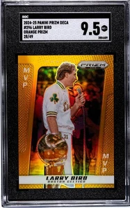 2024-25 Prizm Deca Larry Bird Orange Prizm #ed 28/49 SGC 9.5 Celtics HOF - Picture 1 of 2