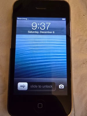 Funciona Apple iPhone 3ª generación 3gs 32 GB AT&T Blanco Negro - Pantalla agrietada Foto 1 de 4