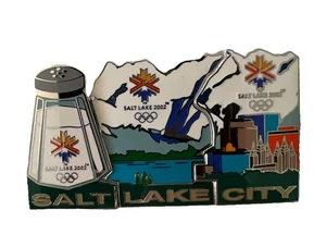 2002 SALT LAKE CITY OLYMPIC GAMES 3 PIN PUZZLE SET SALT…LAKE…CITY MOUNTAINS - Picture 1 of 5