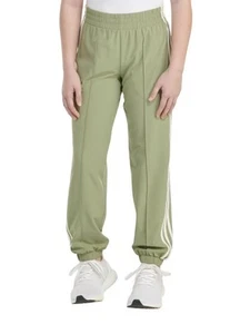 adidas Girls' Elastic Waistband Woven 3-Stripe Joggers Green Active Size Small - Picture 1 of 7